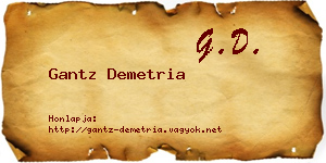 Gantz Demetria névjegykártya